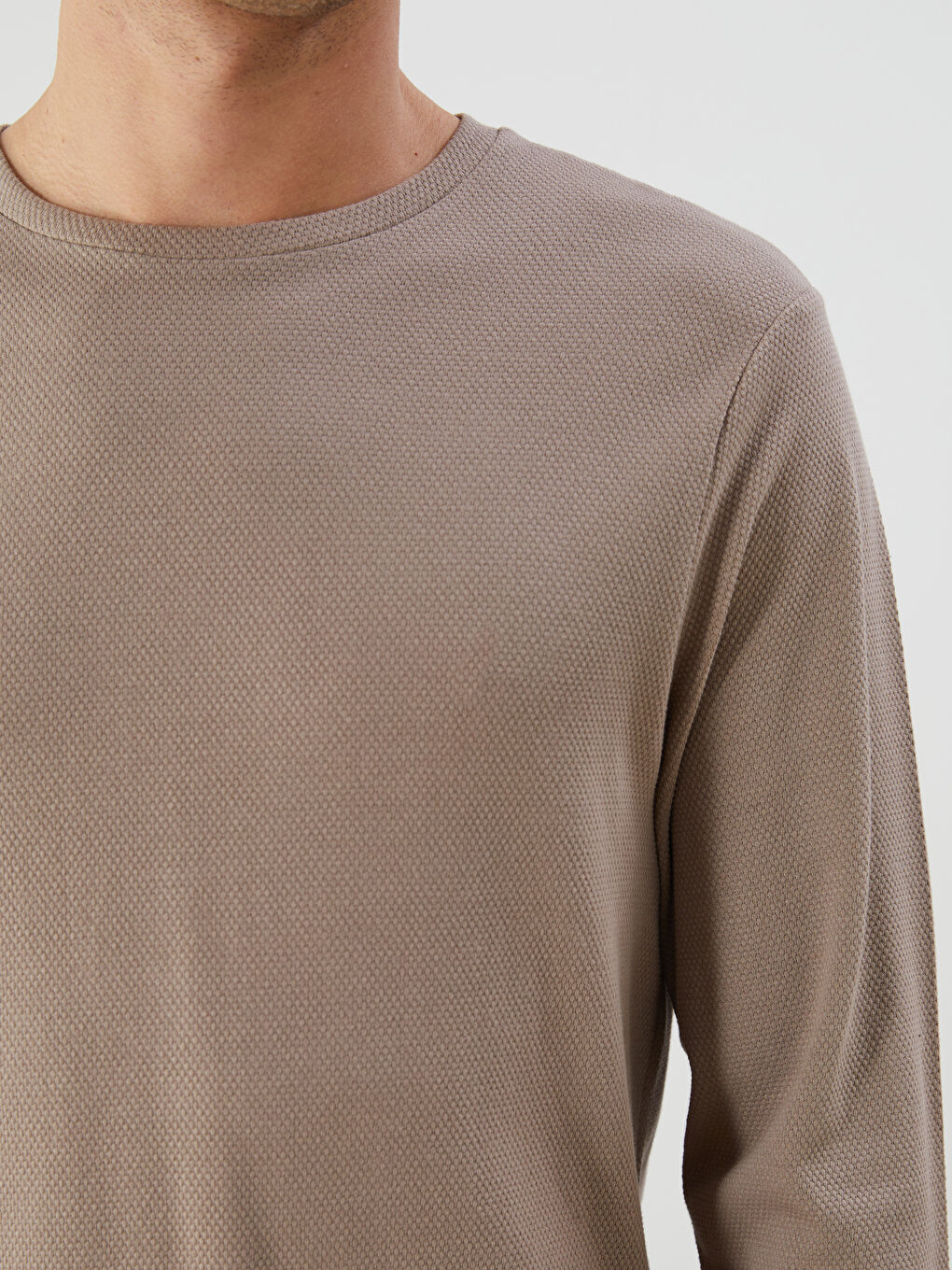 Футболка Мужская с Круглым Вырезом и Длинным Рукавом из Джерси-2