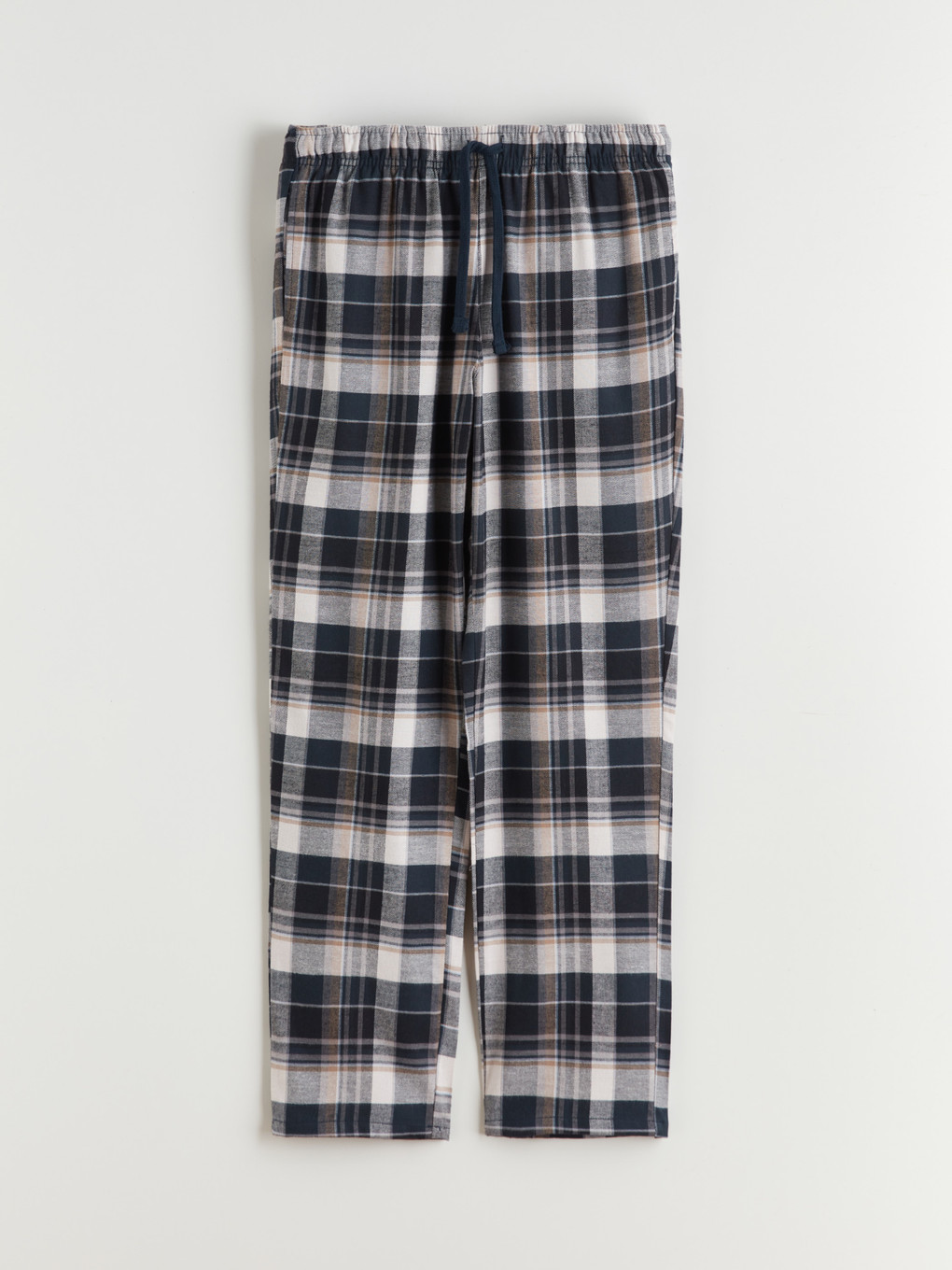 Lacivert Ekose Erkek Pijama Alt