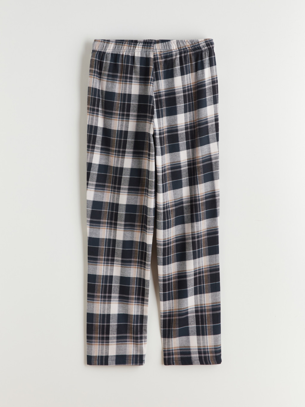 Lacivert Ekose Erkek Pijama Alt-1