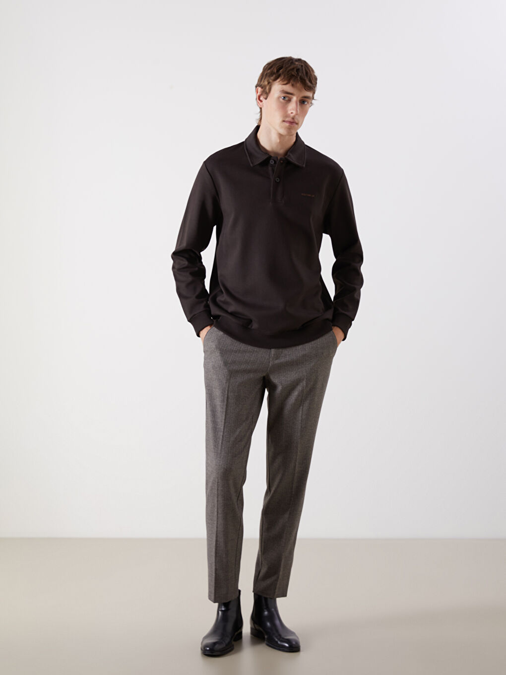 سویتشێرت یه‌خه‌ی پۆڵۆ بۆ پیاوان-1