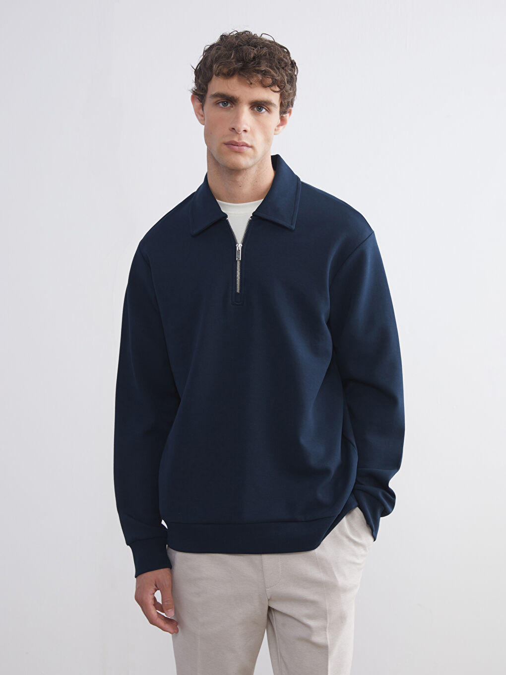Polo Neck Men's Sweatshirt