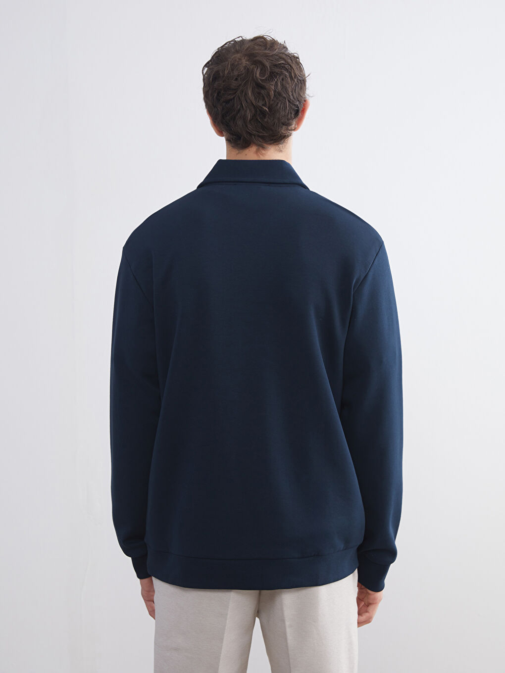 Polo Neck Men's Sweatshirt-3