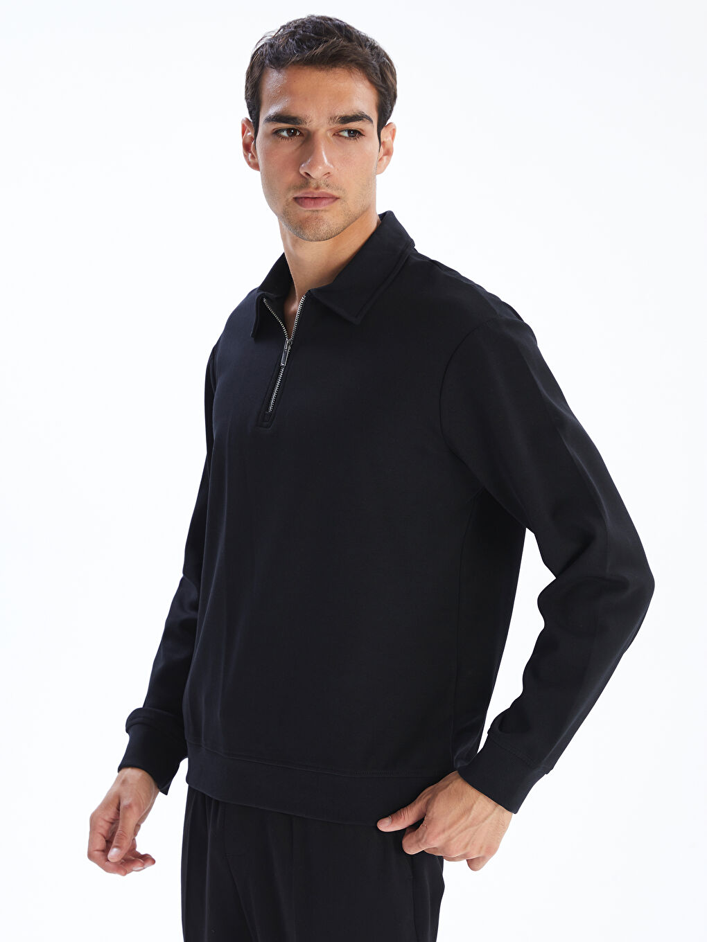 LCW Vision Polo Neck Men's Sweatshirt -W5FS87Z8-CVL