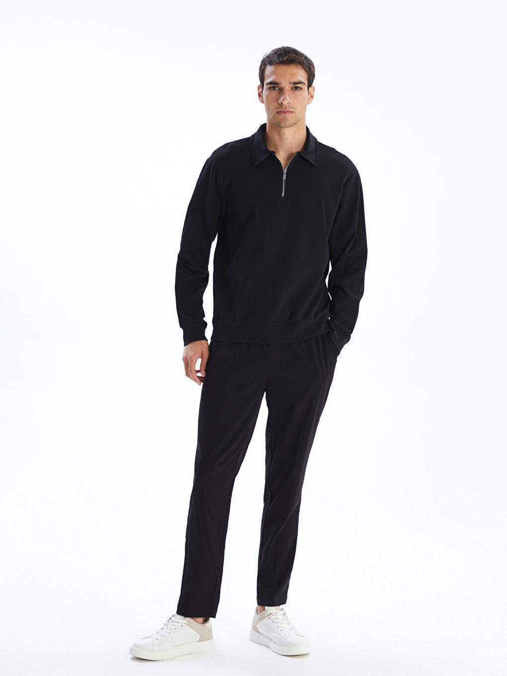 LCW Vision Polo Neck Men's Sweatshirt -W5FS87Z8-CVL