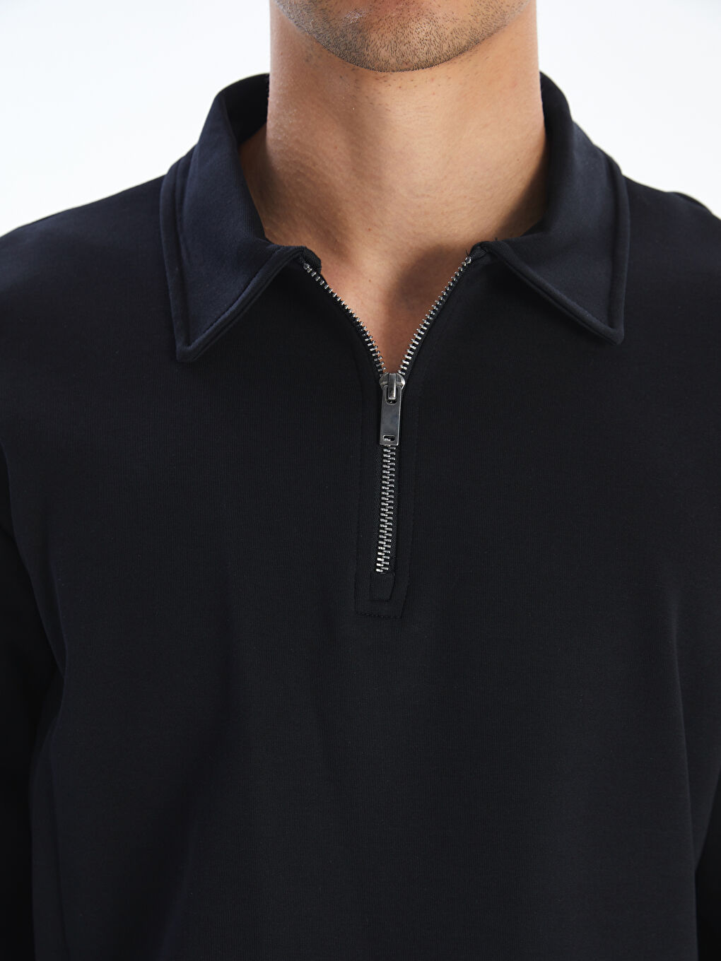 LCW Vision Polo Neck Men's Sweatshirt -W5FS87Z8-CVL