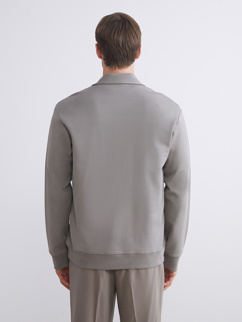 LCW Vision Polo Neck Men's Sweatshirt -W5FS87Z8-GCS