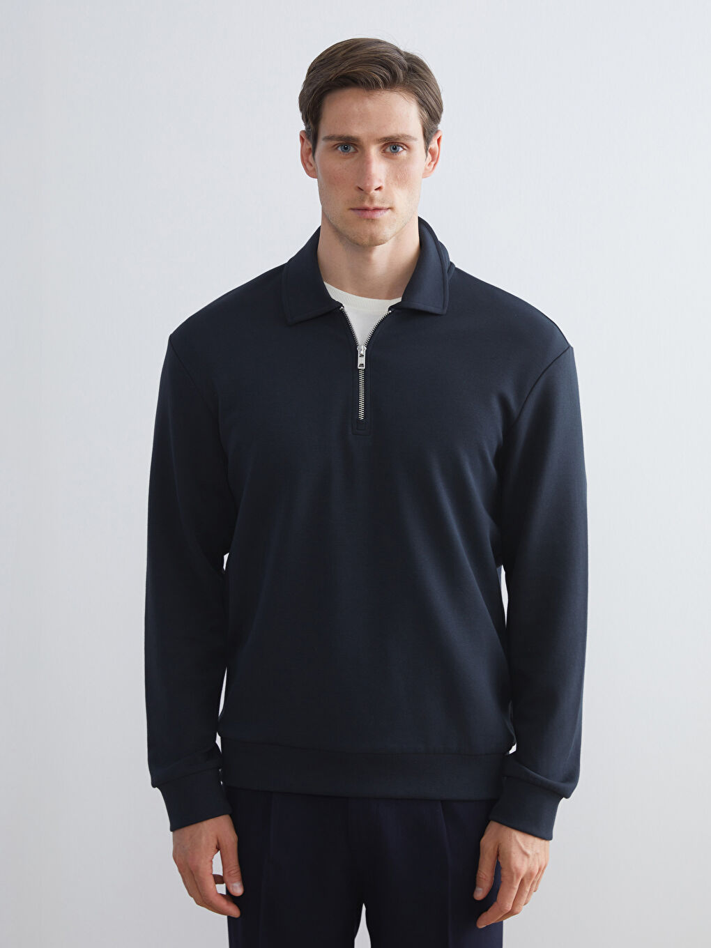 Polo Neck Men's Sweatshirt