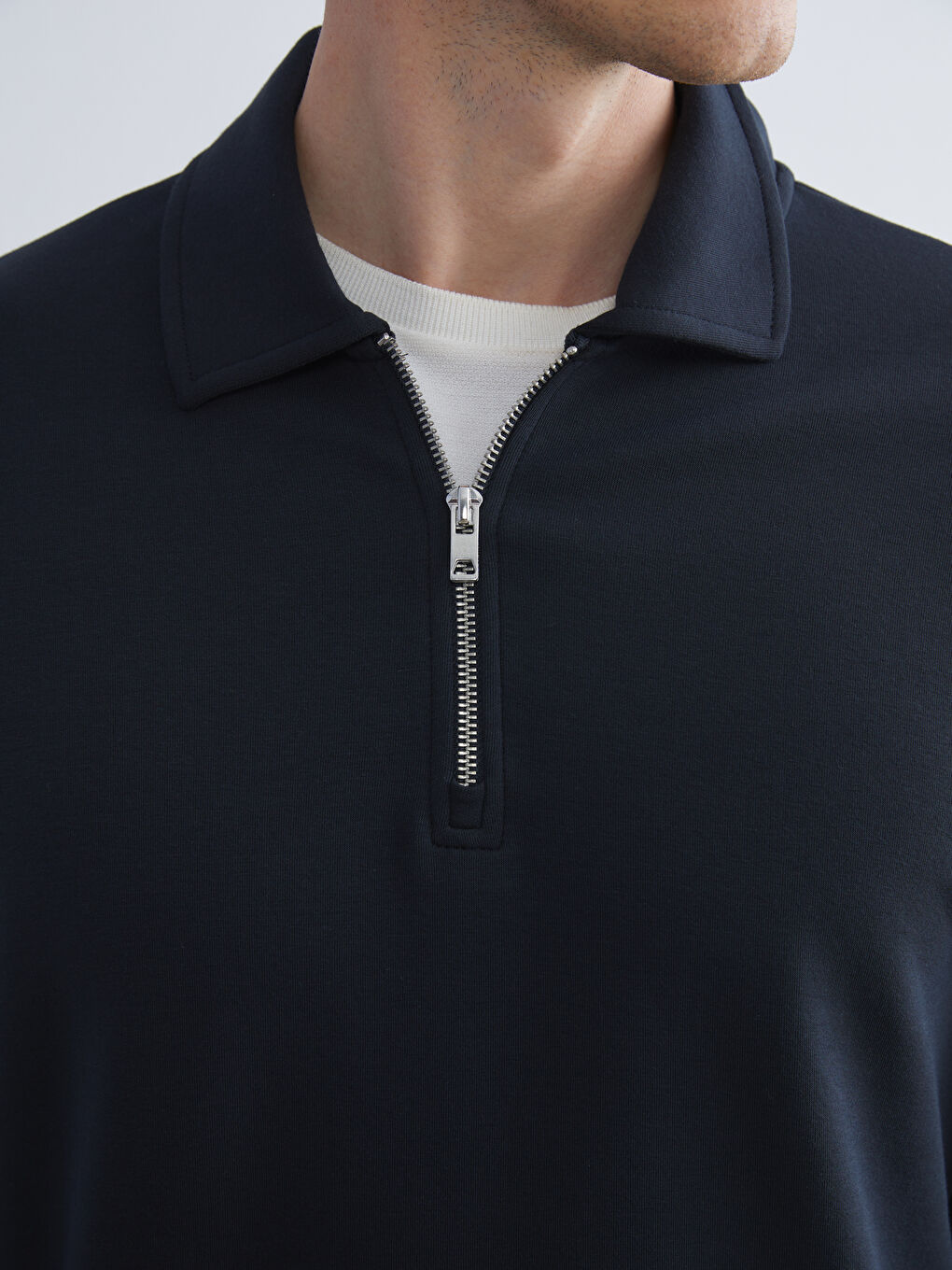Polo Neck Men's Sweatshirt-2