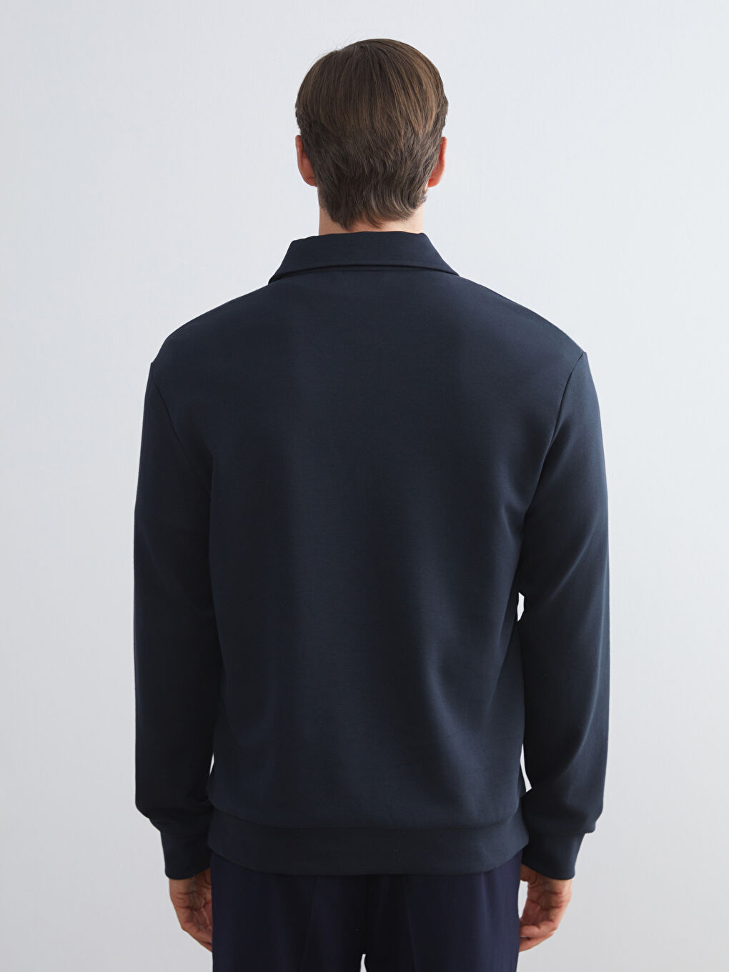 Polo Neck Men's Sweatshirt-3