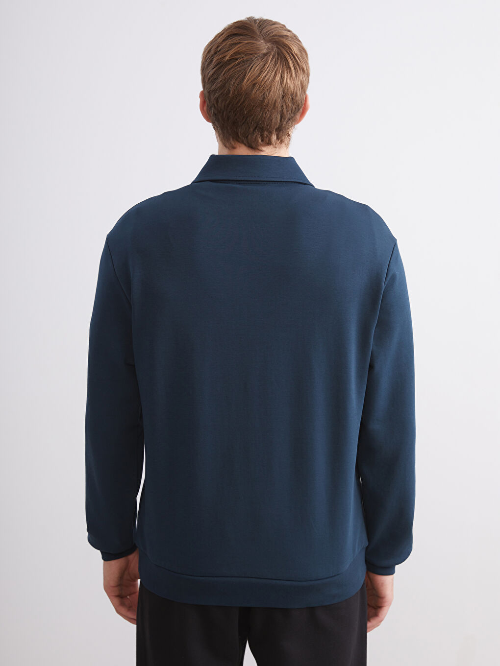 Petrol Polo Yaka Erkek Sweatshirt-3