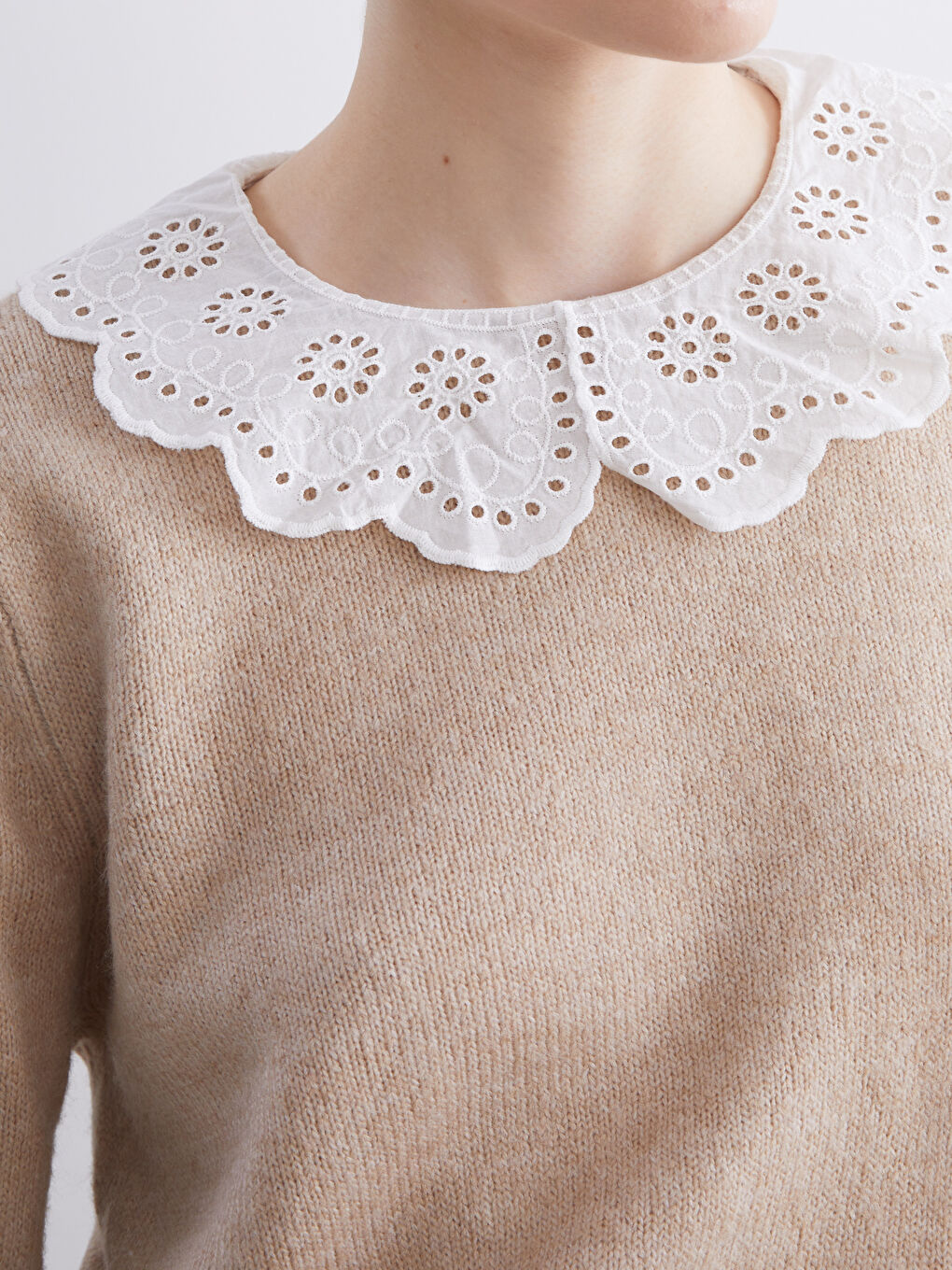 Peter Pan Collar Women's Knitwear Sweater-2