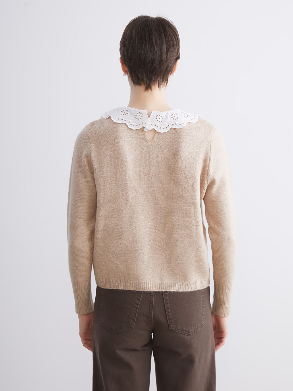 Peter Pan Collar Women's Knitwear Sweater-4
