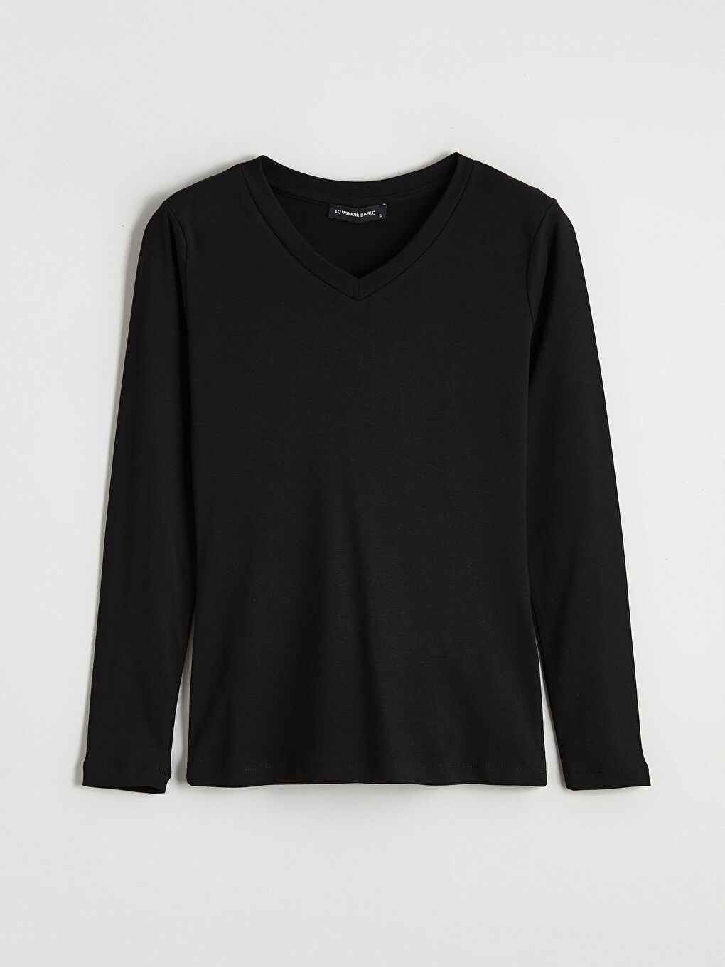 Siyah V Yaka Kadın Body-4