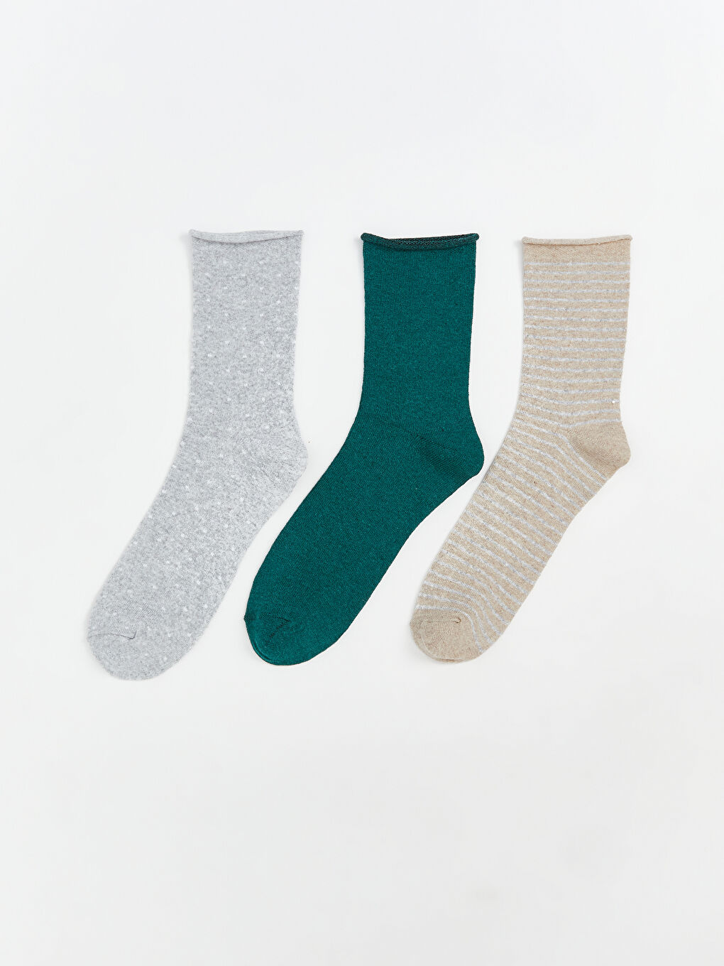 LCW ECO Patterned Women's Ankle Socks 3-pack -W5FT16Z8-ZB7