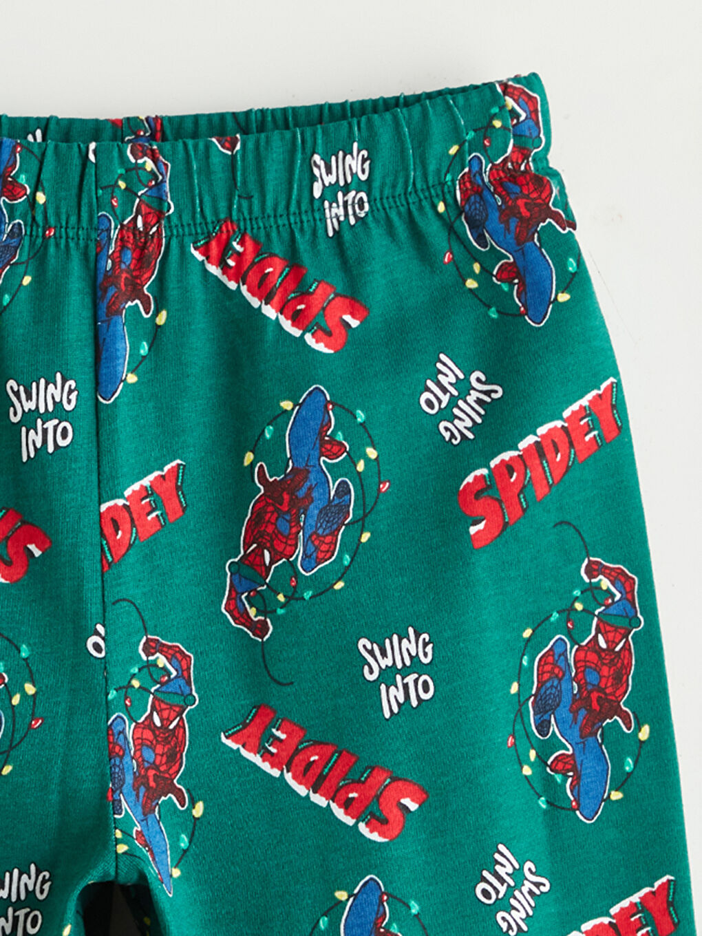 Crew Neck Spider-Man Printed Boys' Pyjama Set-5