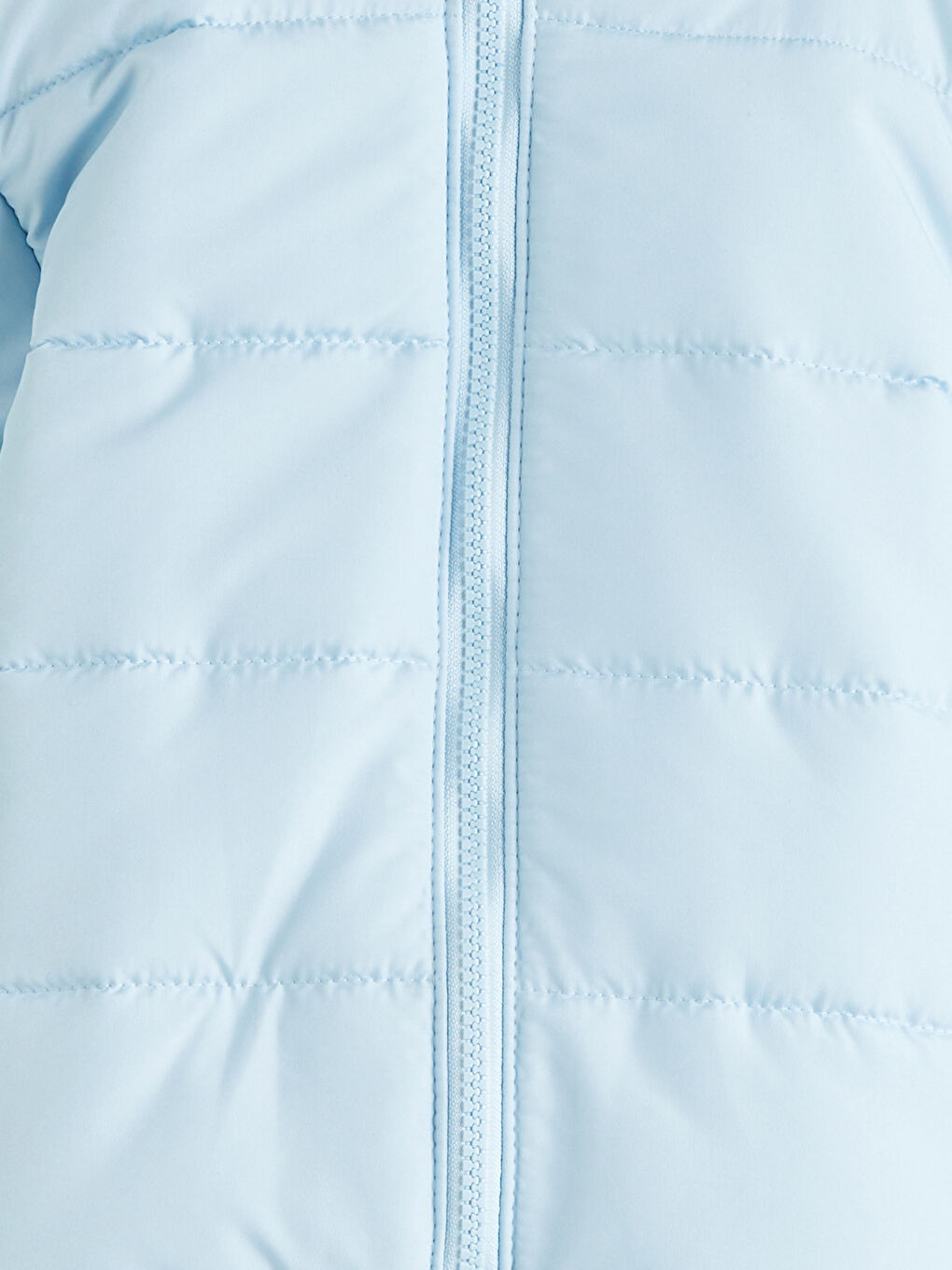 Mavi Kapüşonlu Uzun Kollu Kız Çocuk Mont-2