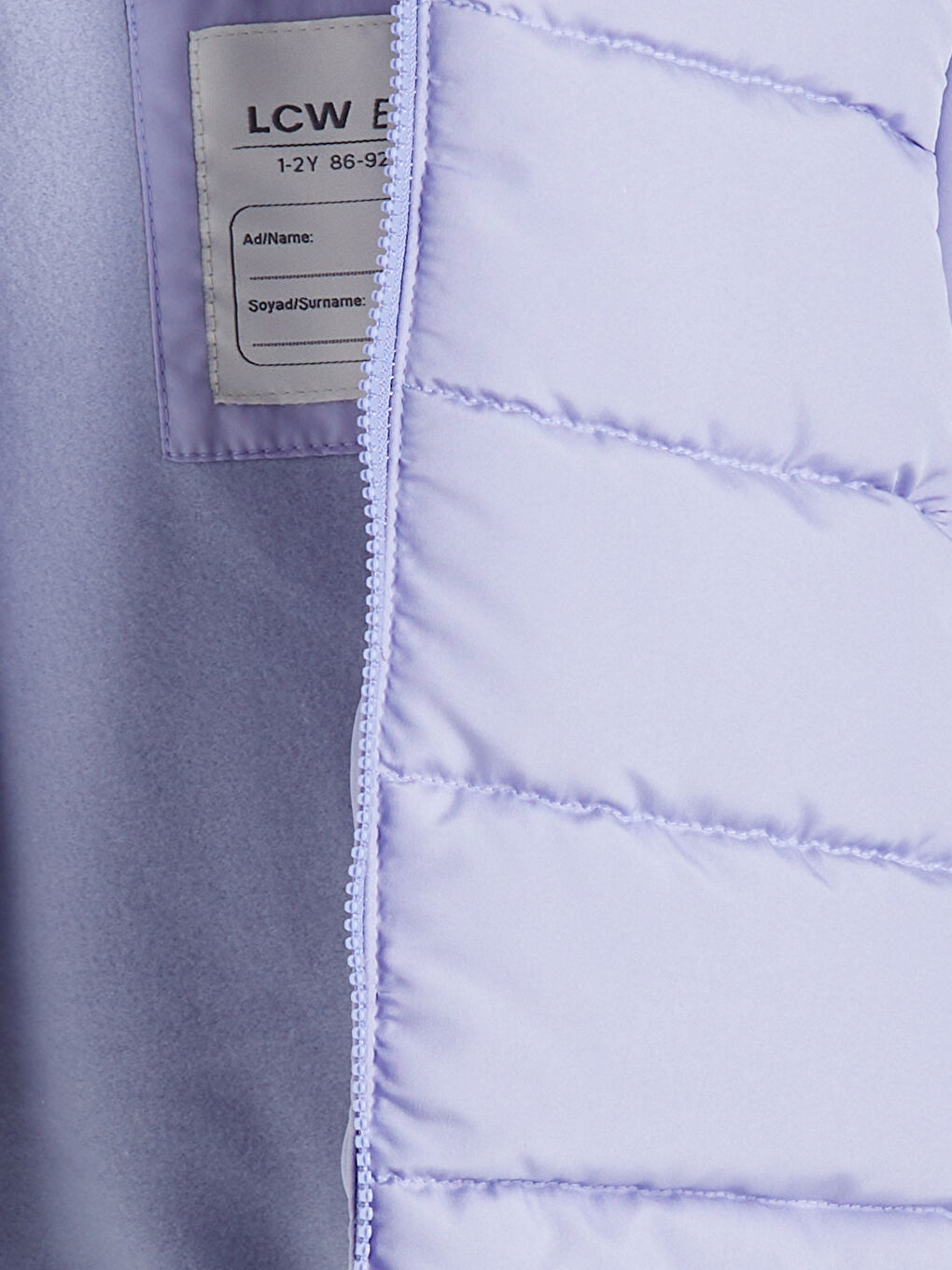 Lila Kapüşonlu Kız Çocuk Şişme Mont-1