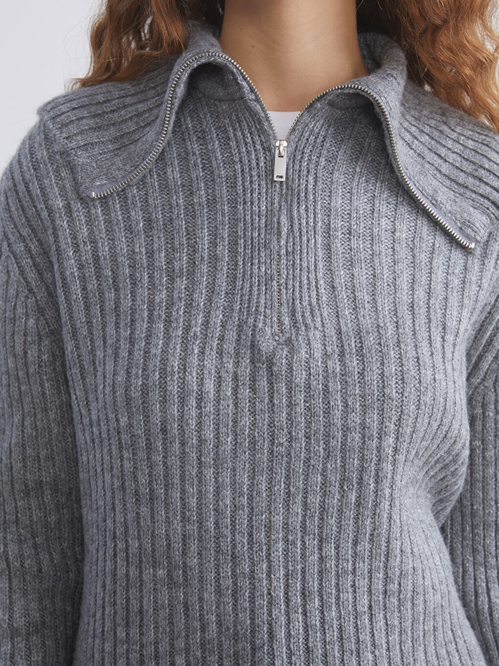 Rollkragen Damen Strickpullover-2