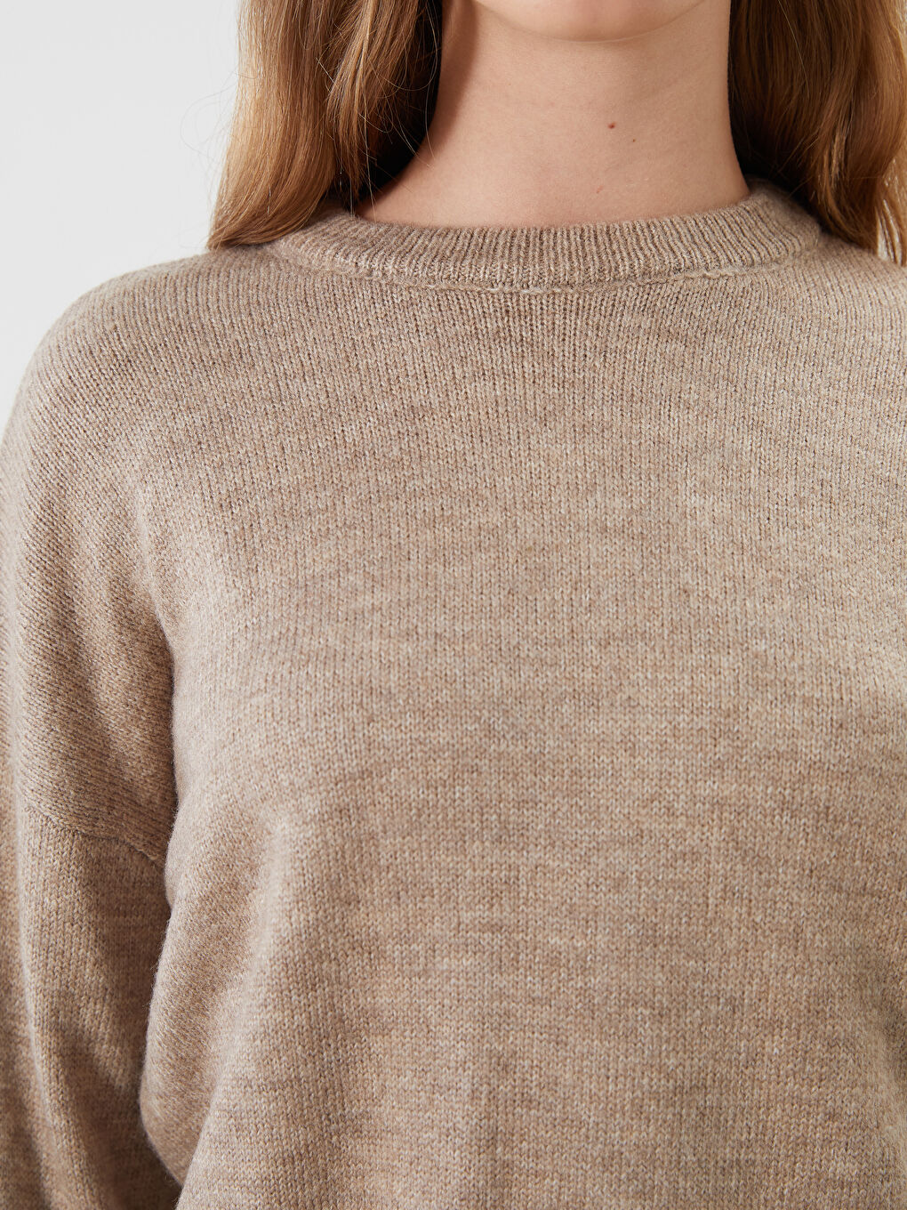 XSIDE Crew Neck Oversize Women's Knitwear Sweater -W5FT64Z8-EHW
