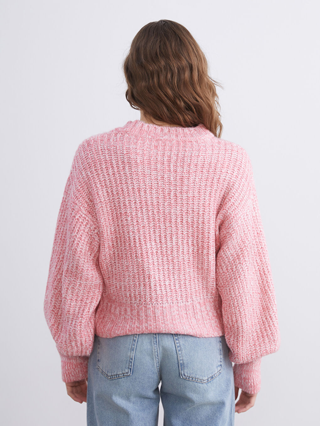 Crew Neck Women's Knitwear Sweater-3