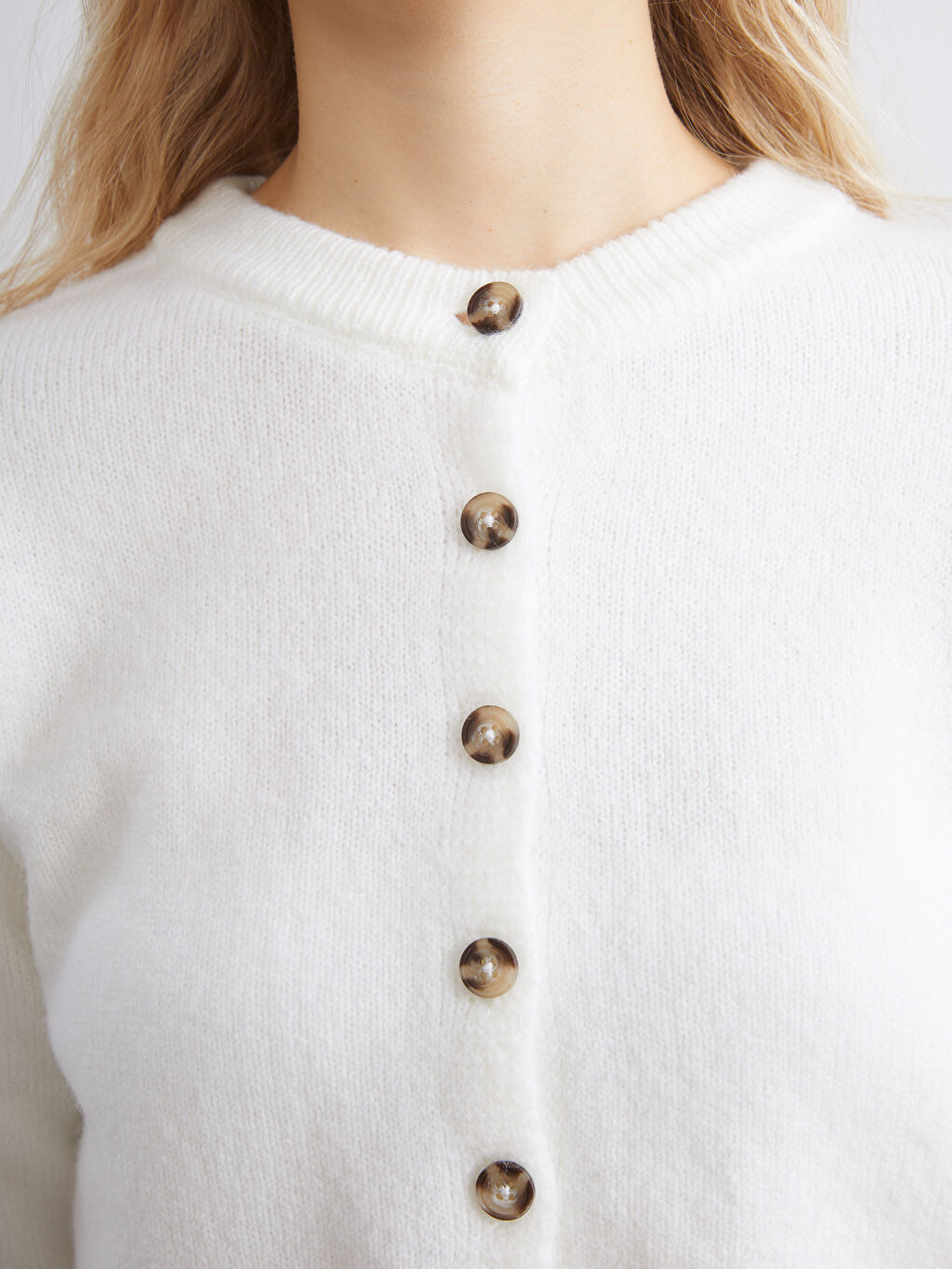 Crew Neck Women's Knitwear Cardigan-2