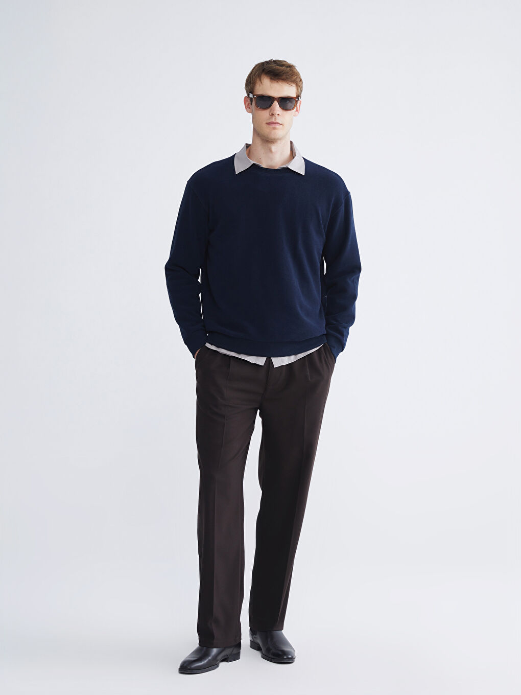 Дөңгелек жағалы ерлерге арналған свитшот-1