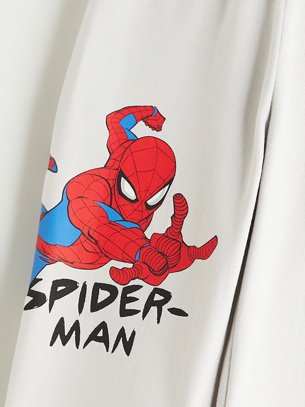 Gri Beli Lastikli Spiderman Baskılı Erkek Çocuk Jogger Eşofman Altı-1