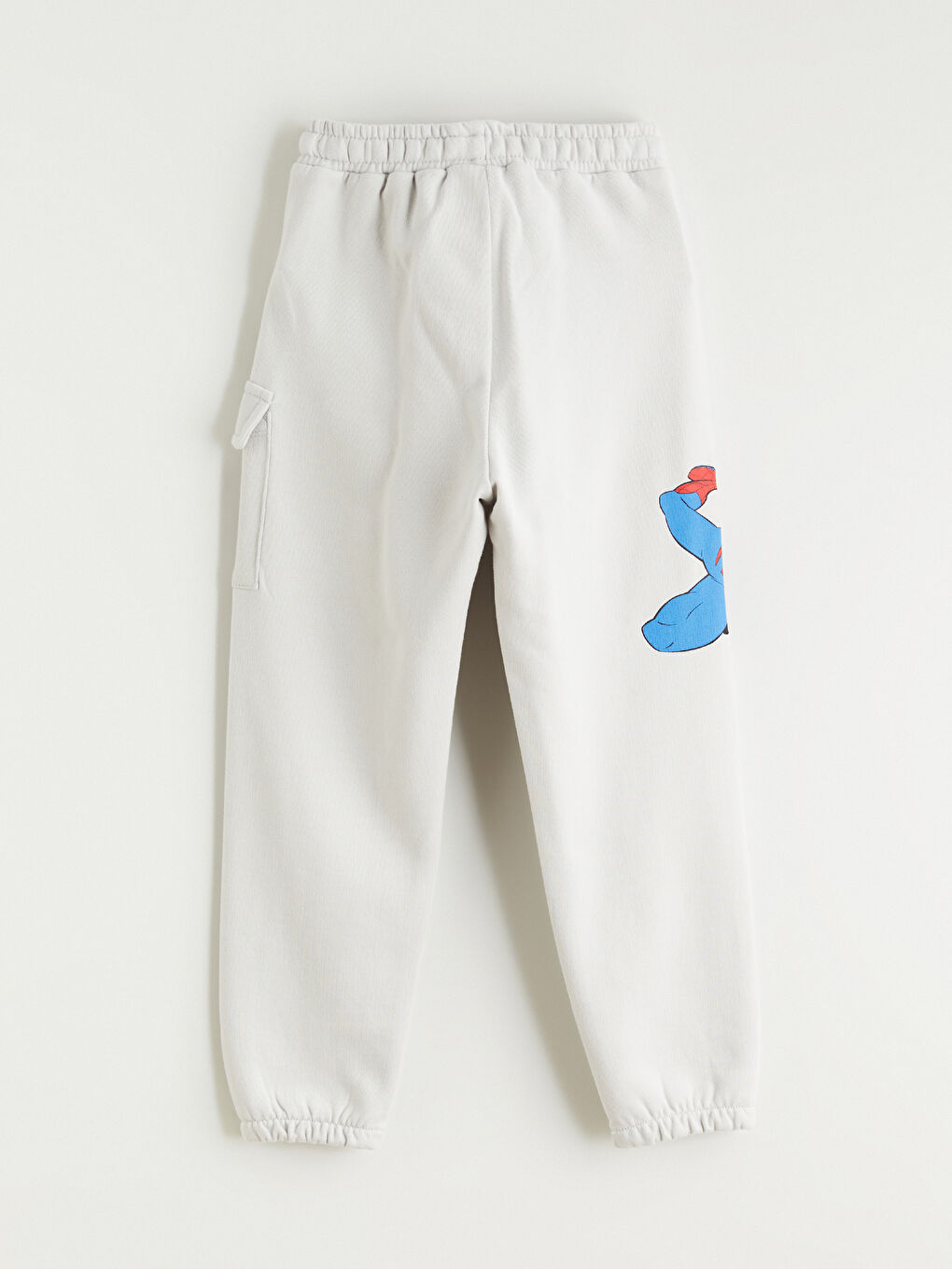 Gri Beli Lastikli Spiderman Baskılı Erkek Çocuk Jogger Eşofman Altı-2