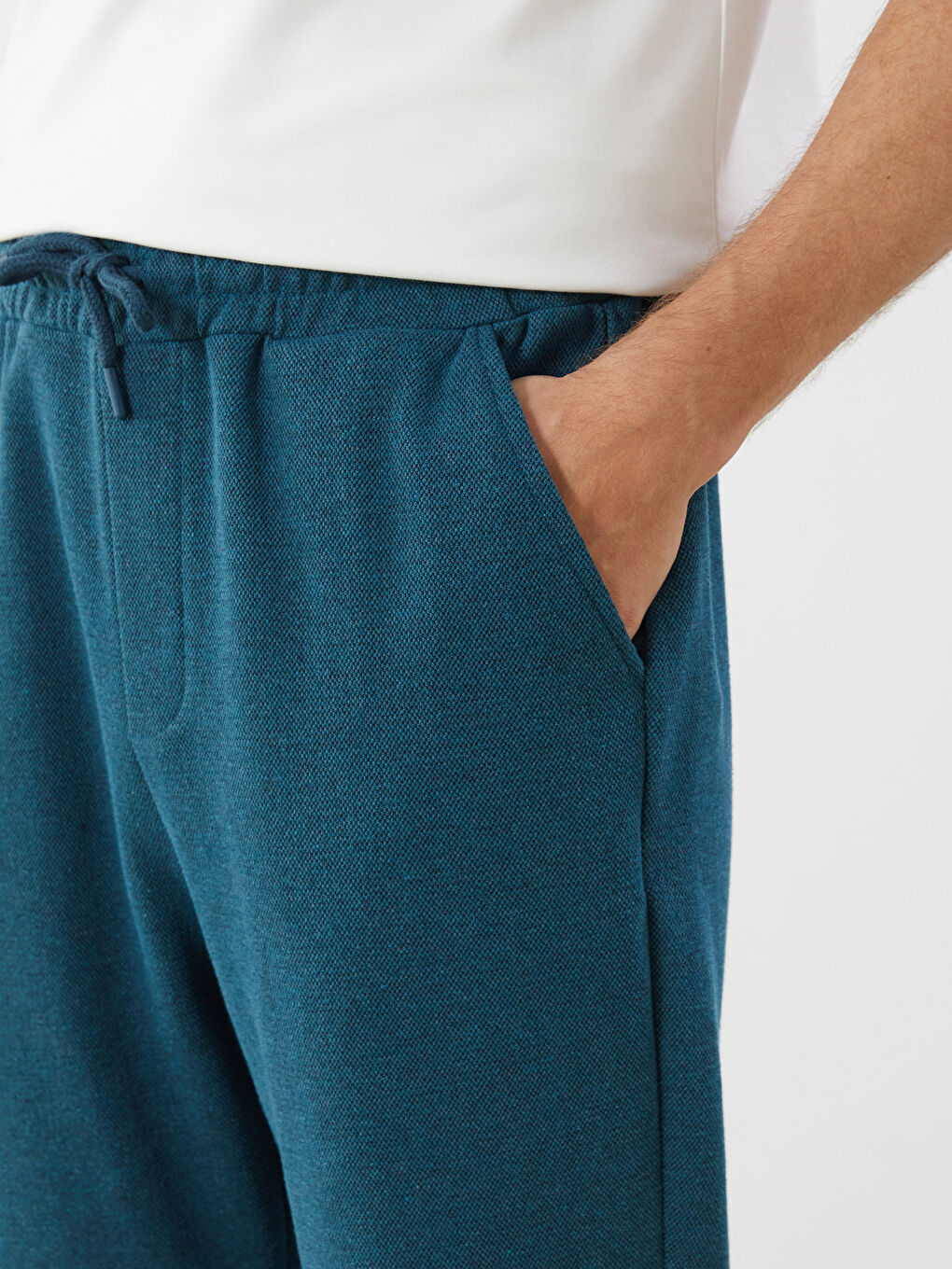 Petrol Standart Kalıp Erkek Eşofman Altı-2