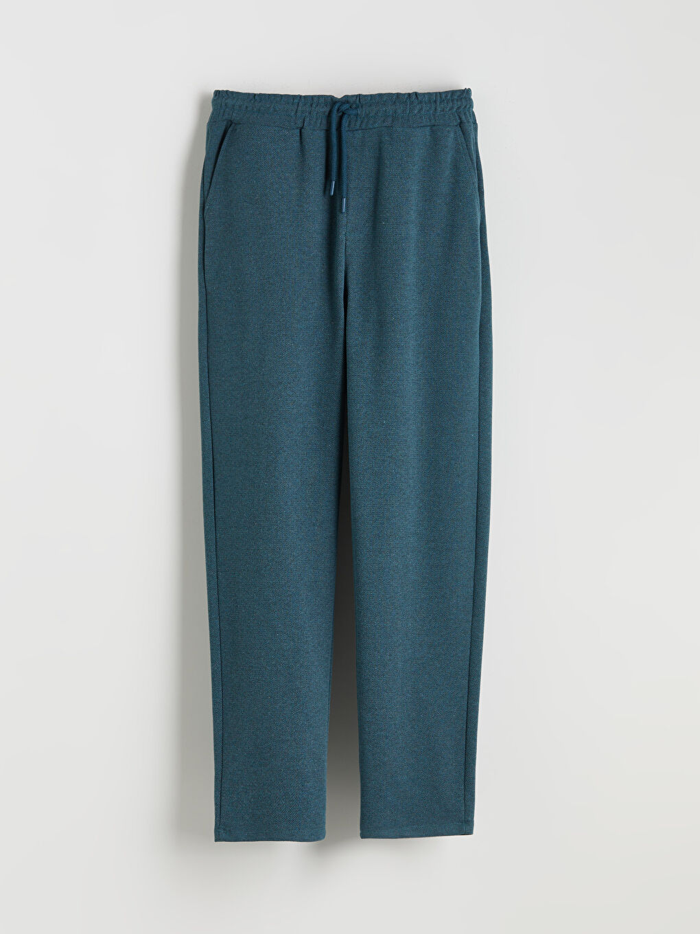 Petrol Standart Kalıp Erkek Kalın Eşofman Altı-4