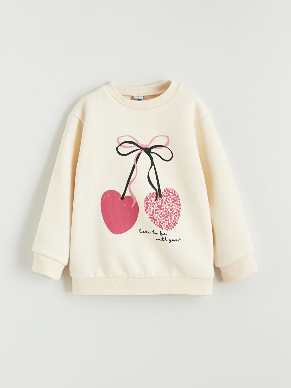 Crew Neck Girl's Thick Sweatshirt