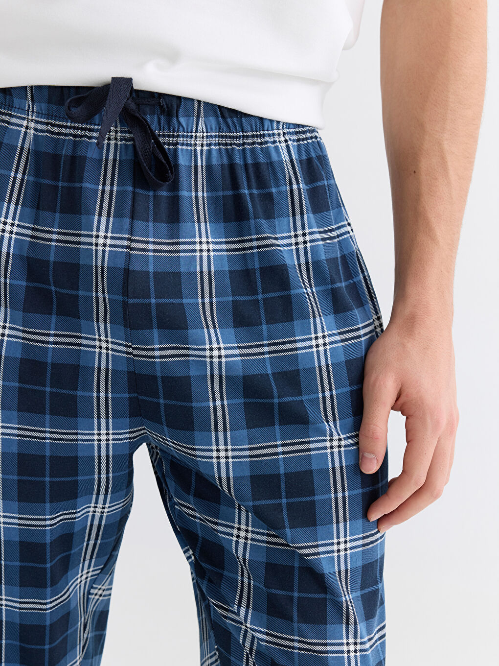 Lacivert Ekose Erkek Pijama Altı-2