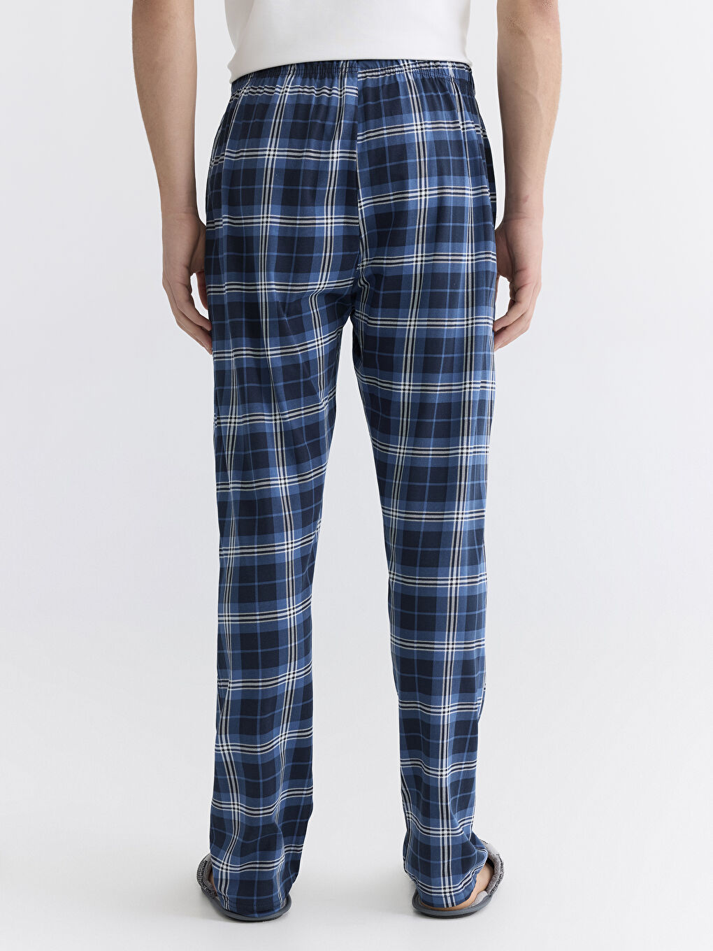 Lacivert Ekose Erkek Pijama Altı-3