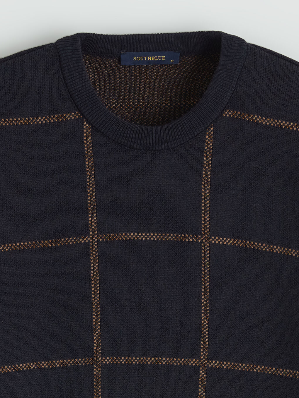 Lacivert Bisiklet Yaka Erkek Triko Kazak-1