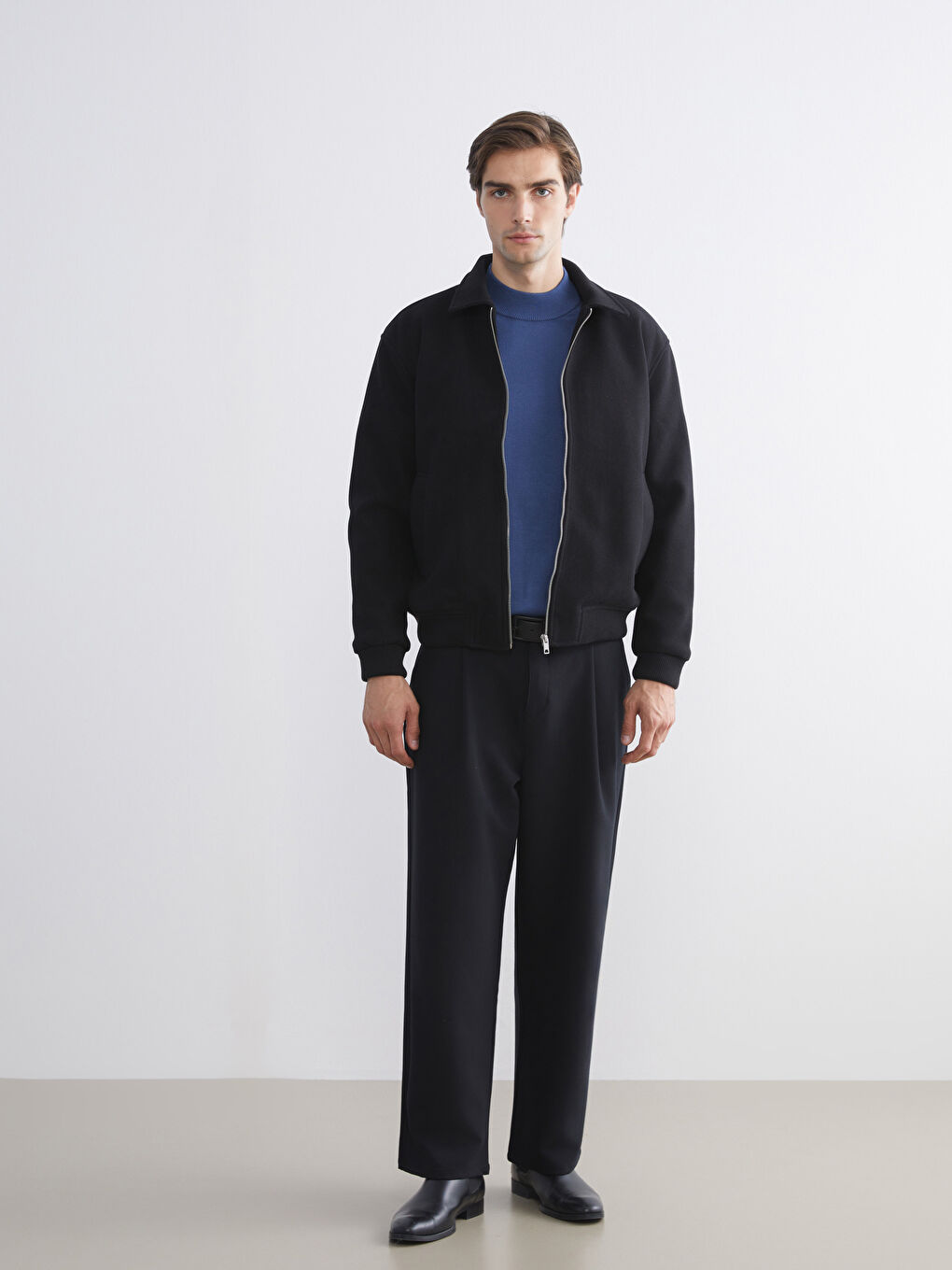 Standard Fit Collared Neck Men's Coat-1