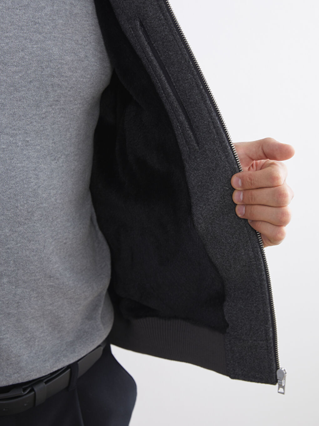 Пальто для чоловіків зі звичайною посадкою та відкладним коміром-3