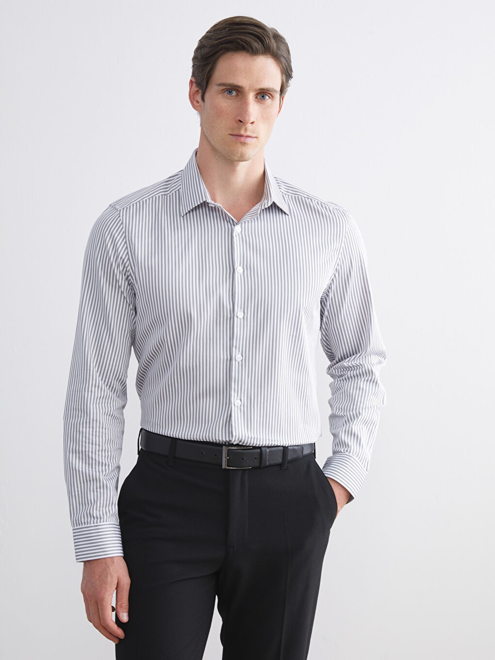 Мужчины Серый Рубашка