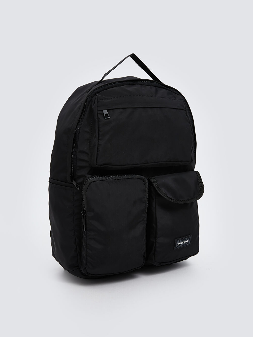 Siyah Çok Bölmeli Kadın Sırt Çantası-4