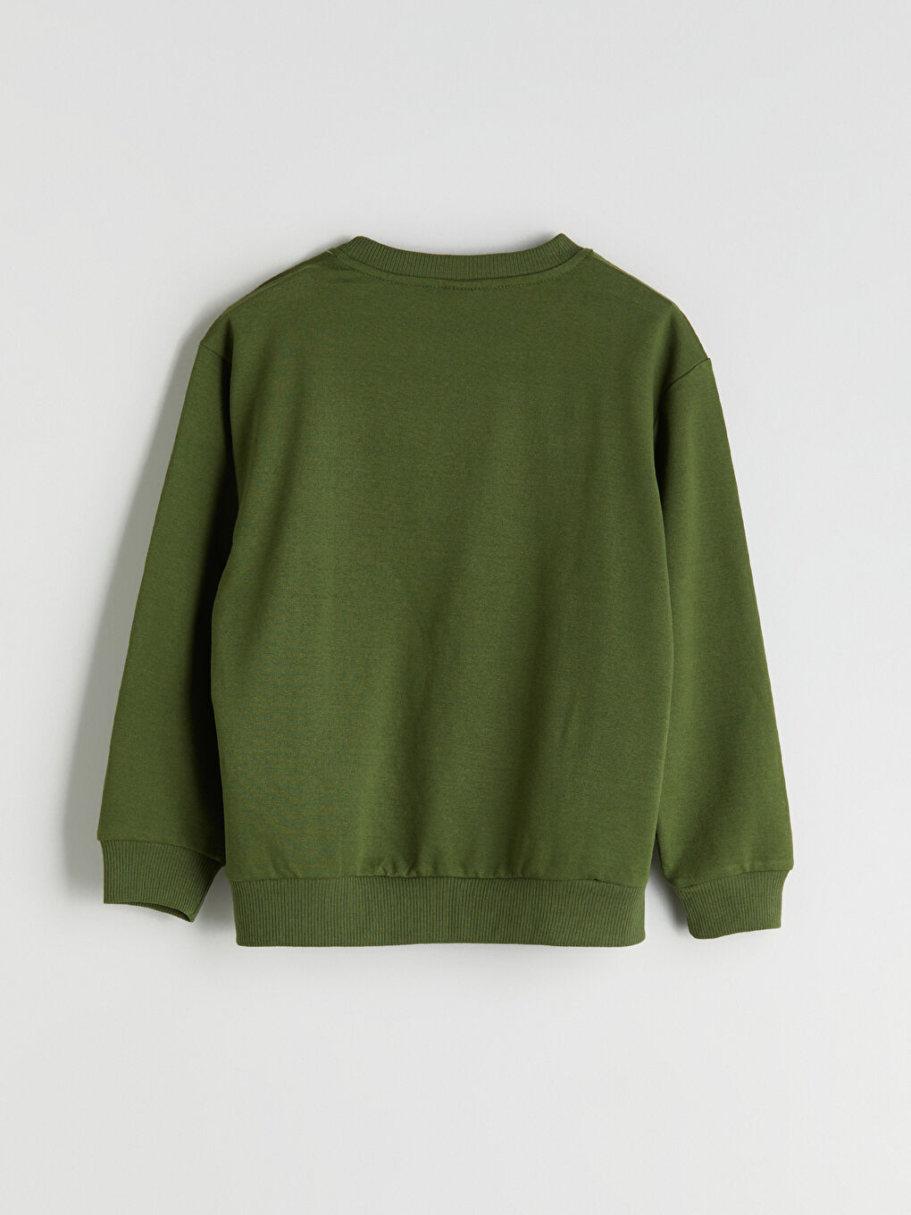 Yeşil Bisiklet Yaka Baskılı Erkek Çocuk Sweatshirt-2