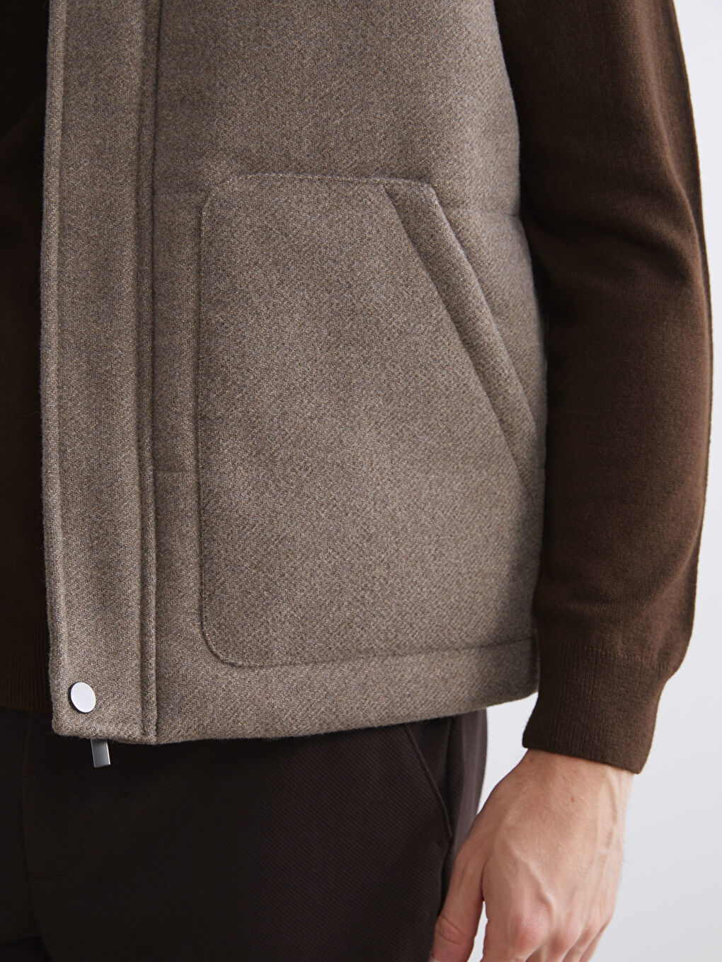 Regular Fit Funnel Neck Cachet Men's Waistcoat-3