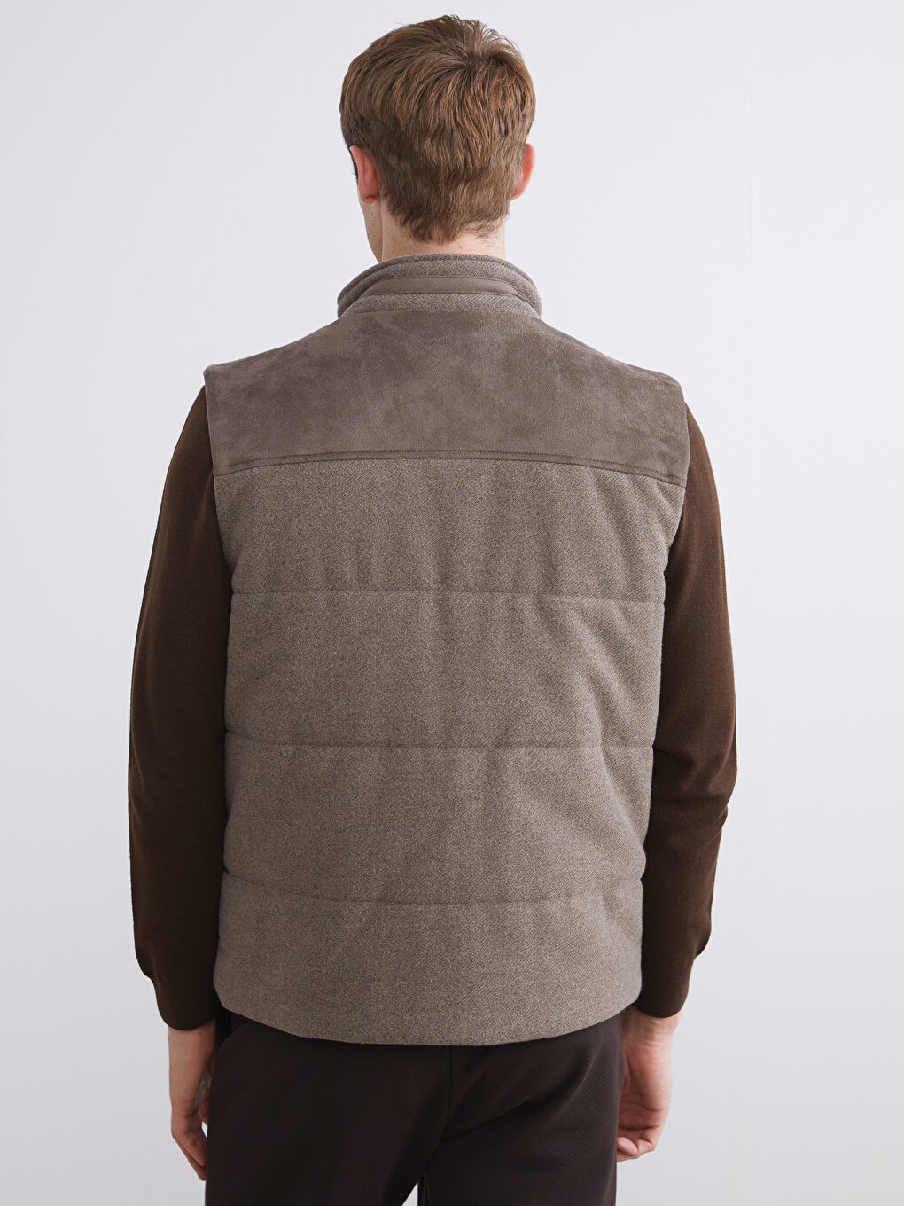 Regular Fit Funnel Neck Cachet Men's Waistcoat-5