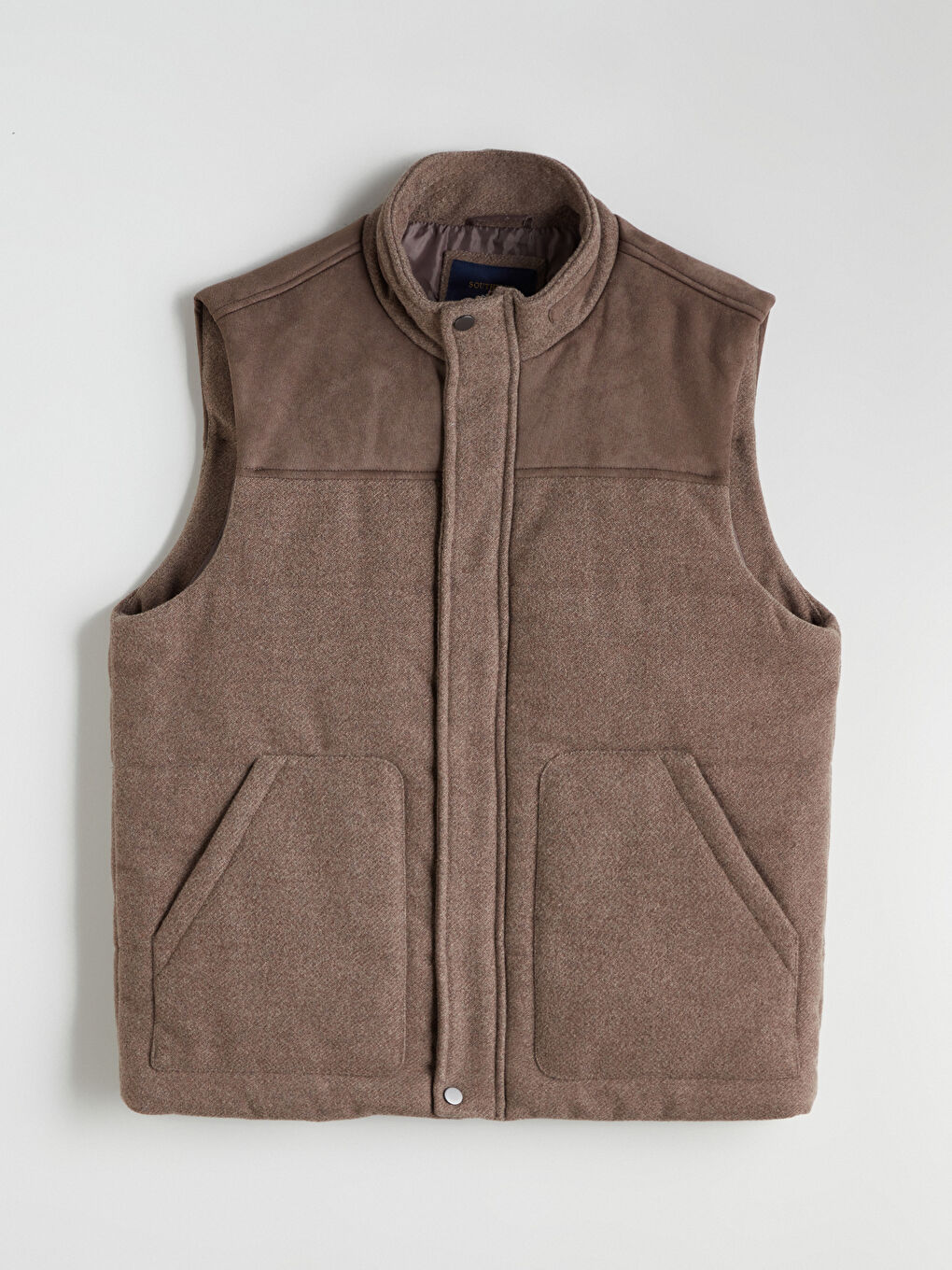 Regular Fit Funnel Neck Cachet Men's Waistcoat-6