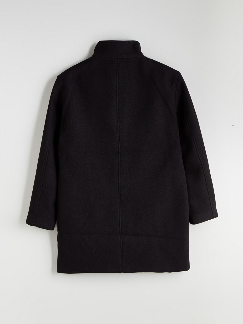 Ерлерге арналған стандартты пішім биік жағалы каше пальто-7