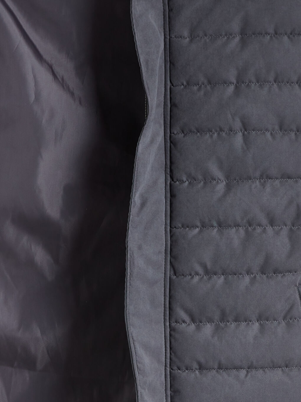 Antrasit Standart Kalıp Dik Yaka Erkek Şişme Yelek-6