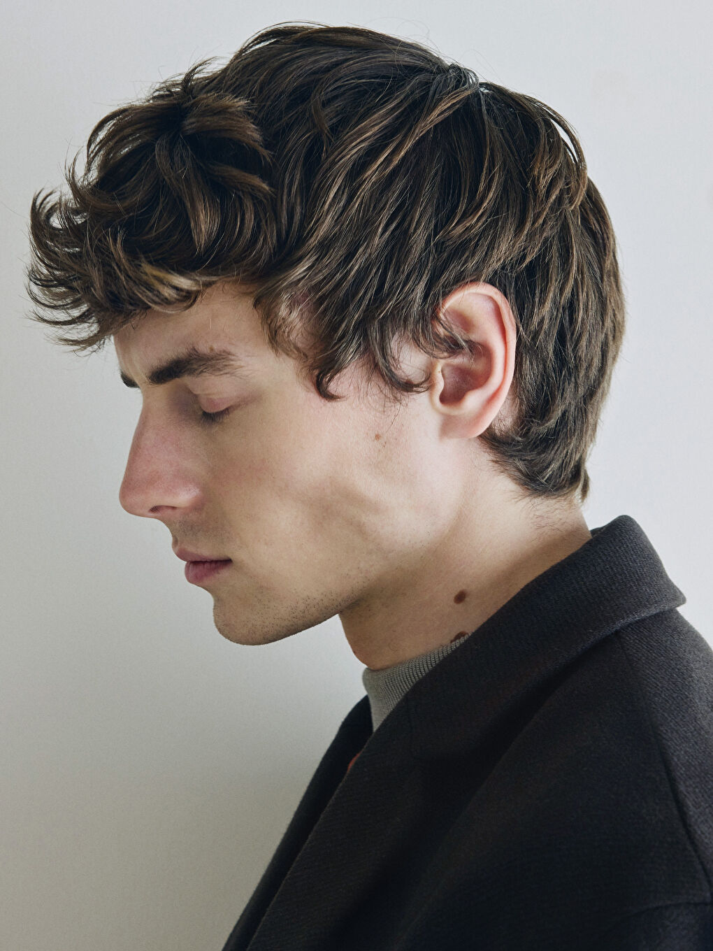 معطف كاشيت بسيط رجال-3