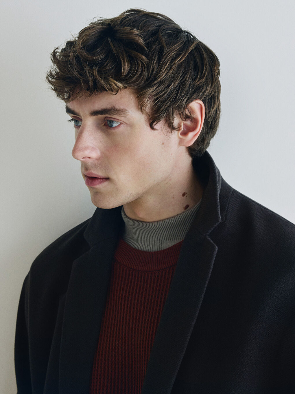 معطف كاشيت بسيط رجال-5