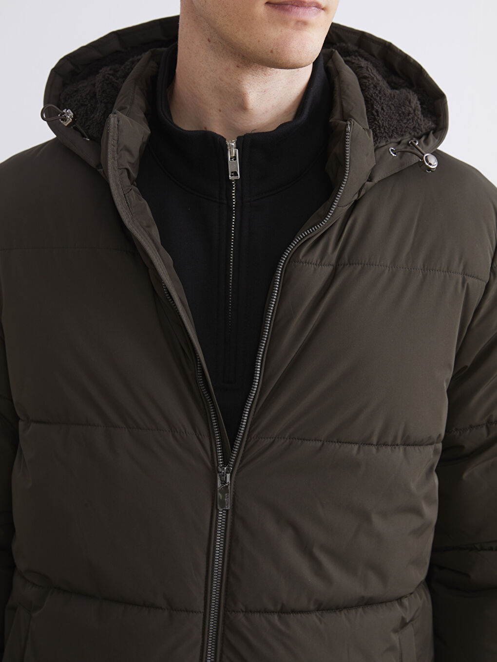 Man KHAKI Puffer Coat-2