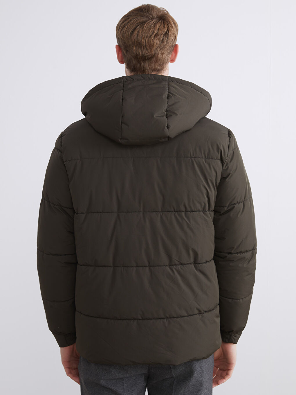 Man KHAKI Puffer Coat-4
