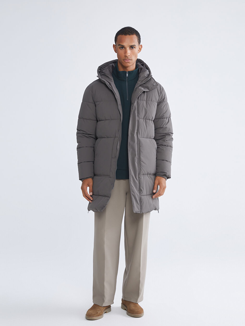 Ерлерге арналған стандартты пішім пуховик пальто-1