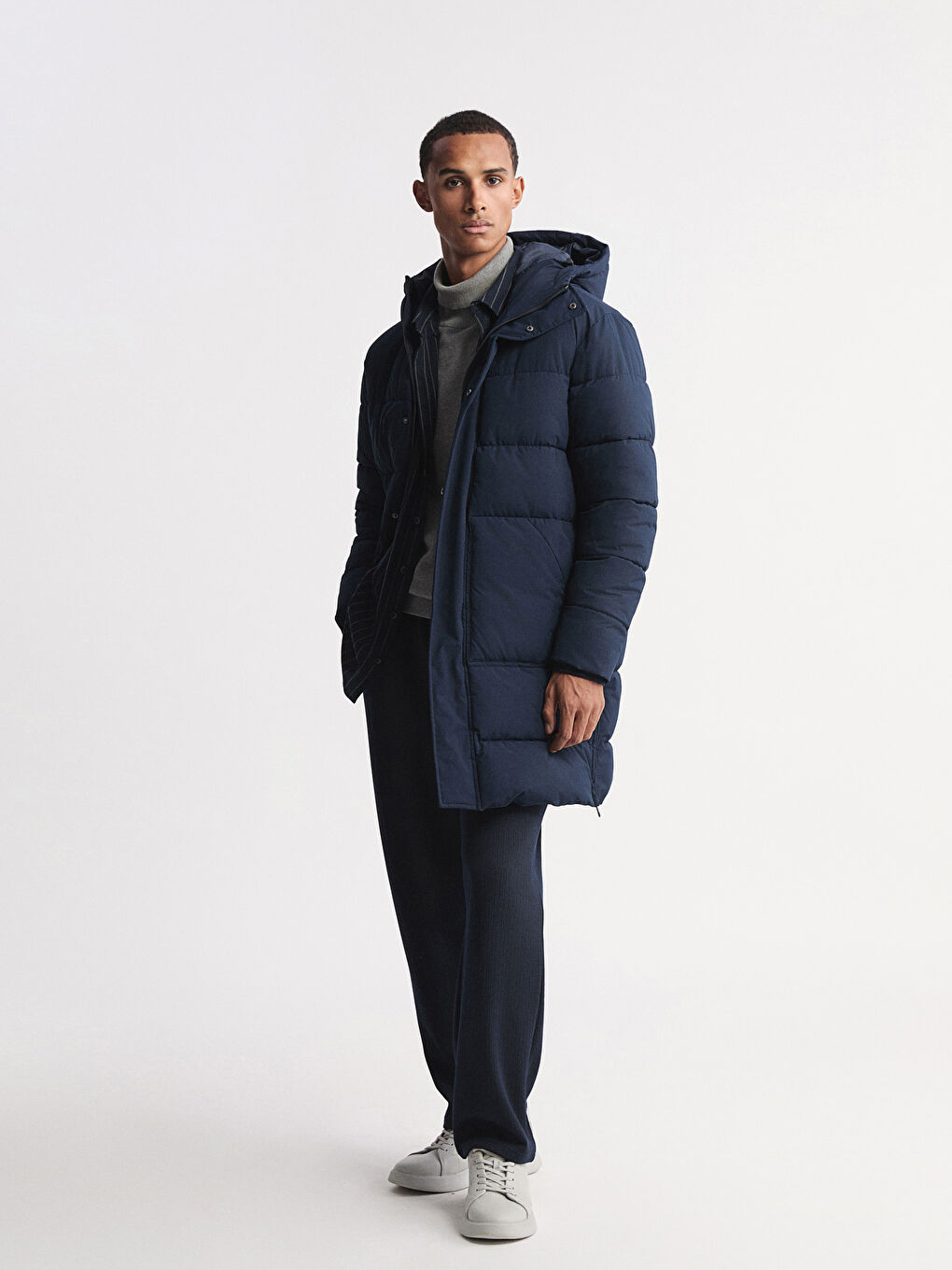 Ерлерге арналған стандартты пішім пуховик пальто-1